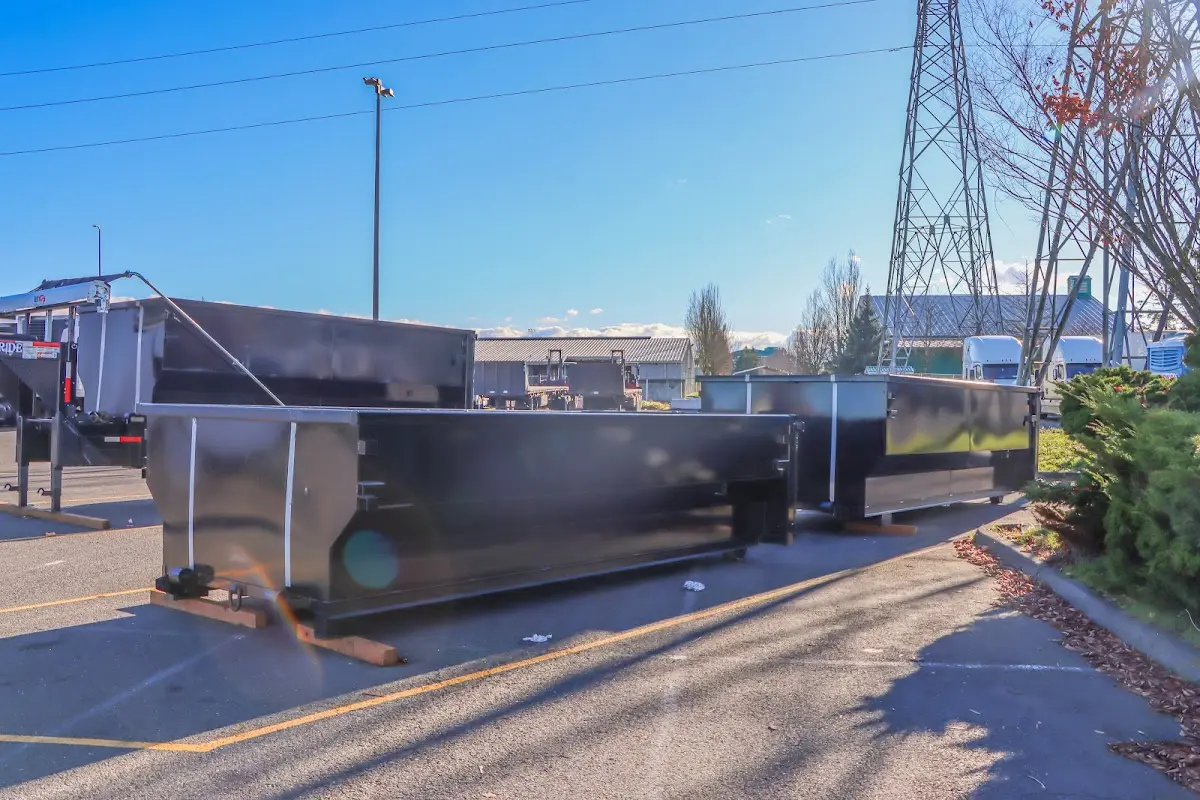 Roll-off dumpster ready for waste disposal at job site for Estate Cleanout Dumpster Rental in High Springs